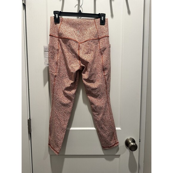 NWT Athleta Size M Salutations Stash II Textured Tights Brown Cream Cheetah - Picture 2 of 4